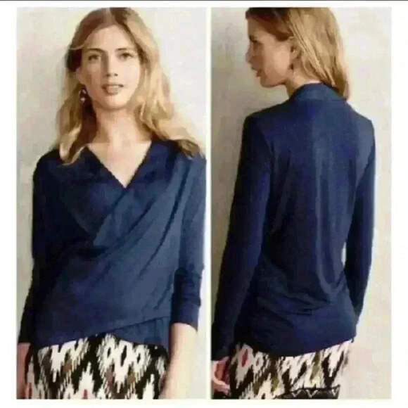 Anthropology Dolan Wrap Top - Picture 1 of 7
